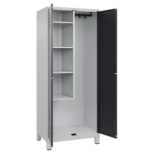 CP Putzmittelschrank Classic Plus 080110-02-S10022 anthrazitgrau, lichtgrau 80,0 x 50,0 x 195,0 cm, aufgebaut
