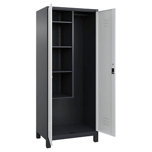 CP Putzmittelschrank Classic Plus 080110-02-S10034 anthrazitgrau, lichtgrau 80,0 x 50,0 x 195,0 cm, aufgebaut