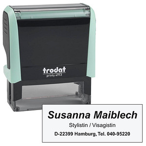 trodat Textstempel, individualisierbar printy 4913 selbstfärbend schwarz