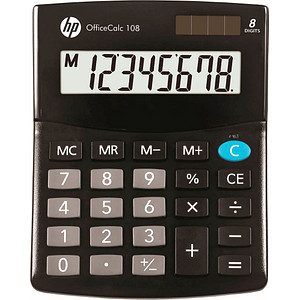 Tischrechner HP OfficeCalc 108 schwarz Lite Series, 8-stelliges Display