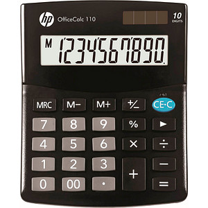 Tischrechner HP OfficeCalc 110 schwarz Lite Series, 10-stelliges Display