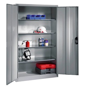 CP Stahlschrank 8931-052 lichtgrau 120,0 x 50,0 x 195,0 cm, aufgebaut