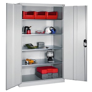 CP Stahlschrank 8932-052 lichtgrau 120,0 x 60,0 x 195,0 cm, aufgebaut