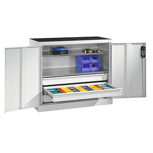 CP Stahlschrank 8821-5035 lichtgrau 93,0 x 50,0 x 100,0 cm, aufgebaut