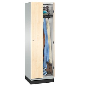 CP Spind Cambio lichtgrau, birke 45100-20/4500-700/45120-730, 2 Schließfächer 60,0 x 52,5 x 198,0 cm