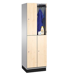 CP Spind Cambio lichtgrau, birke 45101-20/4500-700/45220-730, 4 Schließfächer 60,0 x 52,5 x 198,0 cm