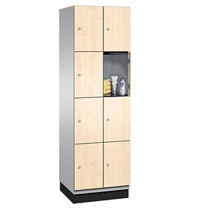 CP Spind Cambio lichtgrau, birke 45103-20/4500-700/45420-730, 8 Schließfächer 60,0 x 52,5 x 198,0 cm