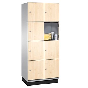 CP Spind Cambio lichtgrau, birke 45103-22/4500-700/45422-730, 8 Schließfächer 80,0 x 52,5 x 198,0 cm