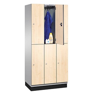 CP Spind Cambio lichtgrau, birke 45101-30/4500-700/45230-730, 6 Schließfächer 90,0 x 52,5 x 198,0 cm