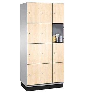 CP Spind Cambio lichtgrau, birke 45103-30/4500-700/45430-730, 12 Schließfächer 90,0 x 52,5 x 198,0 cm