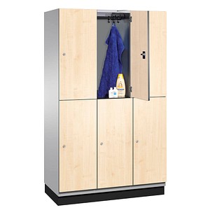 CP Spind Cambio lichtgrau, birke 45101-32/4500-700/45232-730, 6 Schließfächer 120,0 x 52,5 x 198,0 cm