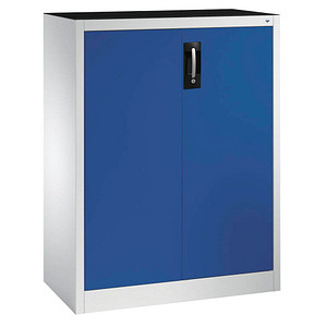 CP Stahlschrank 8520-000 lichtgrau, enzianblau 93,0 x 40,0 x 120,0 cm, aufgebaut