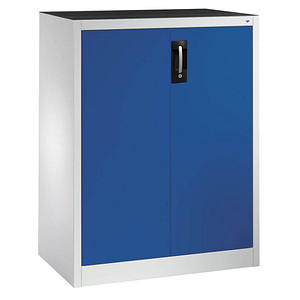 CP Stahlschrank 8521-000 lichtgrau, enzianblau 93,0 x 50,0 x 120,0 cm, aufgebaut