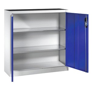 CP Stahlschrank 8530-000 lichtgrau, enzianblau 120,0 x 40,0 x 120,0 cm, aufgebaut