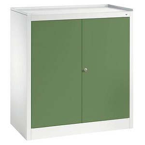 CP Stahlschrank 8821-00 lichtgrau, rededagrün 94,0 x 50,0 x 100,0 cm, aufgebaut