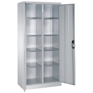 CP Stahlschrank 8921-311 lichtgrau 93,0 x 50,0 x 195,0 cm, aufgebaut