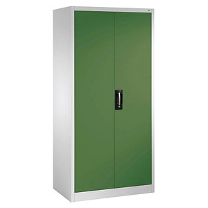 CP Stahlschrank 8922-00 lichtgrau, rededagrün 93,0 x 60,0 x 195,0 cm, aufgebaut