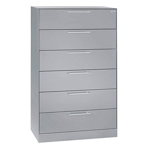 CP C 3000 Asisto Karteischrank silber 6 Schubladen 80,0 x 43,5 x 131,0 cm