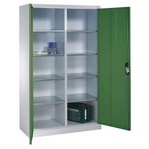 CP Stahlschrank 8931-311 lichtgrau, rededagrün 120,0 x 50,0 x 195,0 cm, aufgebaut