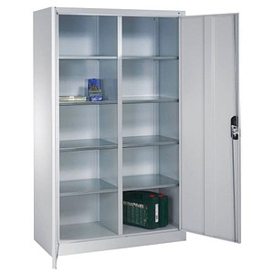 CP Stahlschrank 8931-311 lichtgrau 120,0 x 50,0 x 195,0 cm, aufgebaut