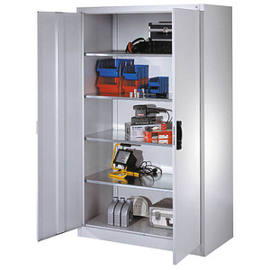 CP Stahlschrank 8932-00 lichtgrau 120,0 x 60,0 x 195,0 cm, aufgebaut