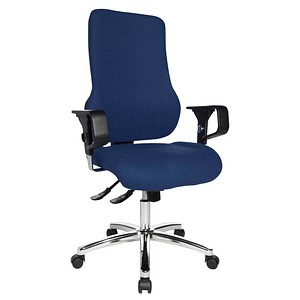Topstar Bürostuhl Sitness 55, SD69X L58 dunkelblau, chrom Stoff