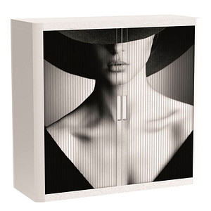PAPERFLOW easyOffice Classic Chic Rollladenschrank 60001 1 Fachboden 110,0 x 41,5 x 104,0 cm