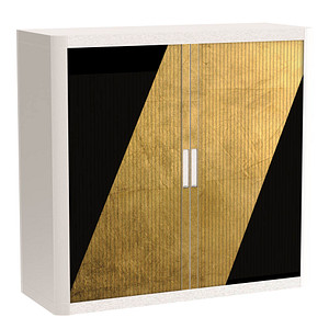 PAPERFLOW easyOffice Classic Chic Rollladenschrank 61376 1 Fachboden 110,0 x 41,5 x 104,0 cm