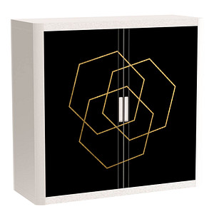 PAPERFLOW easyOffice Classic Chic Rollladenschrank 61408 1 Fachboden 110,0 x 41,5 x 104,0 cm