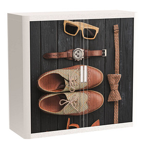 PAPERFLOW easyOffice Classic Chic Rollladenschrank 61456 1 Fachboden 110,0 x 41,5 x 104,0 cm