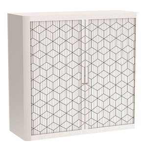 PAPERFLOW easyOffice Black&White Rollladenschrank 60452 1 Fachboden 110,0 x 41,5 x 104,0 cm
