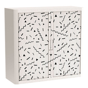 PAPERFLOW easyOffice Black&White Rollladenschrank 60420 1 Fachboden 110,0 x 41,5 x 104,0 cm