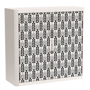 PAPERFLOW easyOffice Black&White Rollladenschrank 60516 1 Fachboden 110,0 x 41,5 x 104,0 cm