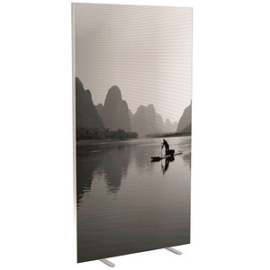 PAPERFLOW Trennwand easyScreen Black & White 61243 bunt 94,0 x 173,4 cm