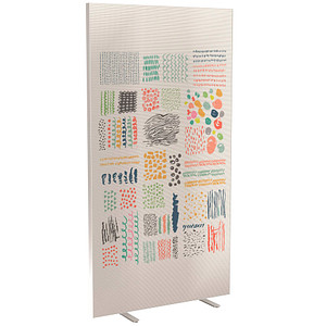 PAPERFLOW Trennwand easyScreen Colour, 61087 bunt 94,0 x 173,4 cm