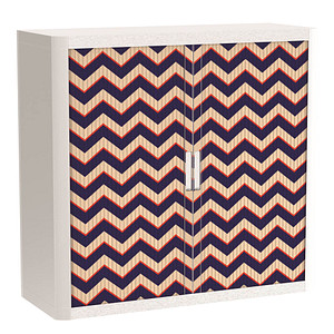 PAPERFLOW easyOffice Vintage Rollladenschrank 60948 2 Fachböden 110,0 x 41,5 x 104,0 cm