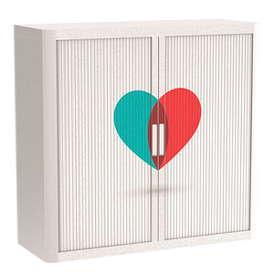 PAPERFLOW easyOffice Business Rollladenschrank 62166 2 Fachböden 110,0 x 41,5 x 104,0 cm