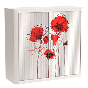 PAPERFLOW easyOffice Garden Factory Rollladenschrank 61146 2 Fachböden 110,0 x 41,5 x 104,0 cm