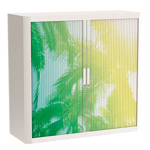 PAPERFLOW easyOffice Tropical Rollladenschrank 61274 2 Fachböden 110,0 x 41,5 x 104,0 cm