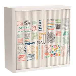 PAPERFLOW easyOffice Colour Rollladenschrank 61086 2 Fachböden 110,0 x 41,5 x 104,0 cm