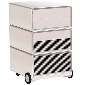 PAPERFLOW easyOffice Black & White Rollcontainer weiß, schwarz 4 Auszüge 39,0 x 43,6 x 64,2 cm