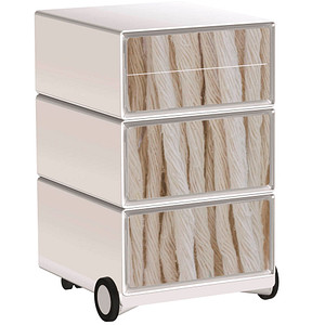 PAPERFLOW easyOffice Contents Rollcontainer weiß, bunt 4 Auszüge 39,0 x 43,6 x 64,2 cm