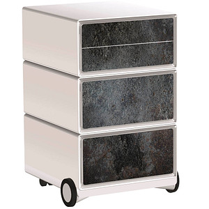 PAPERFLOW easyOffice Industrial Rollcontainer weiß, bunt 4 Auszüge 39,0 x 43,6 x 64,2 cm