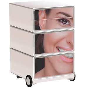 PAPERFLOW easyOffice Business Rollcontainer weiß, bunt 4 Auszüge 39,0 x 43,6 x 64,2 cm