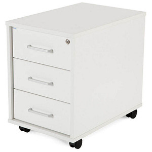 rocada Mobiler Rollcontainer weiß 3 Auszüge 40,0 x 60,0 x 58,0 cm