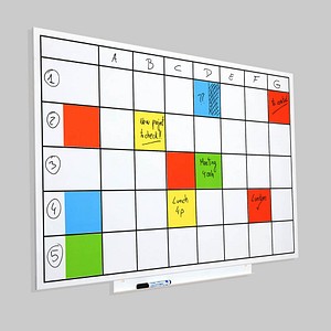 rocada Whiteboard Skin Planner 115,0 x 75,0 cm weiß lackierter Stahl