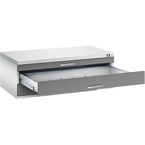 CP 7100 Planschrank lichtgrau, vulkangrau 3 Schubladen 110,0 x 76,5 x 42,0 cm