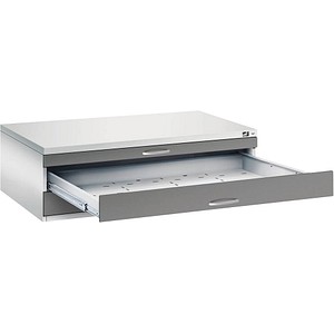 CP 7200 Planschrank lichtgrau, vulkangrau 3 Schubladen 135,0 x 96,0 x 42,0 cm