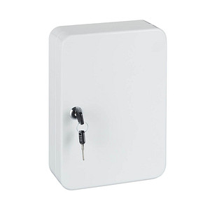 relaxdays Schlüsselkasten weiß mit 48 Haken Zylinderschloss