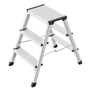 HAILO -Werk Hailo L90 - Stufenleiter - 3 Stufen - 2 Abschnitte - Arbeitshöhe: 2